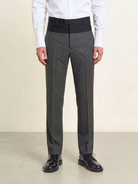 Hugo Kalhoty Hogan Extra Slim Fit dark grey šedé