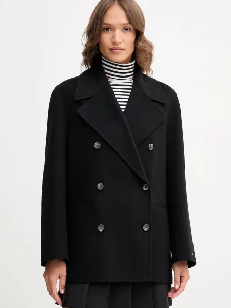 Tommy Hilfiger palton de lana negru