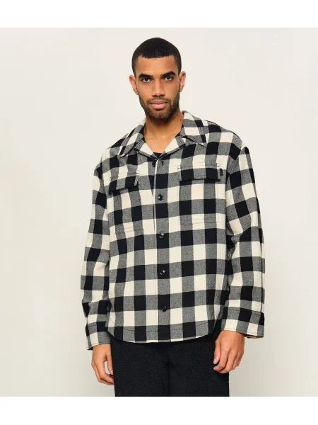 AMI Paris De lână cămașă | Oversize fit negru