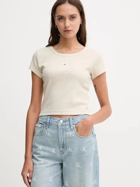 Calvin Klein Jeans majica za žene bež