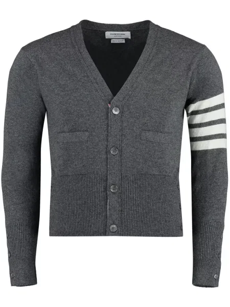 Cardigan Thom Browne din cașmir gri