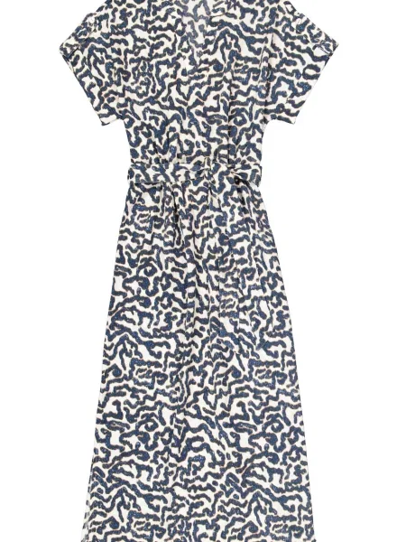 GARCIA Rochie albastru cobalt alb