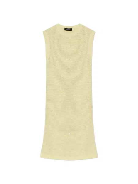 Rochie mini Fabiana Filippi fără mâneci de costum mini galben
