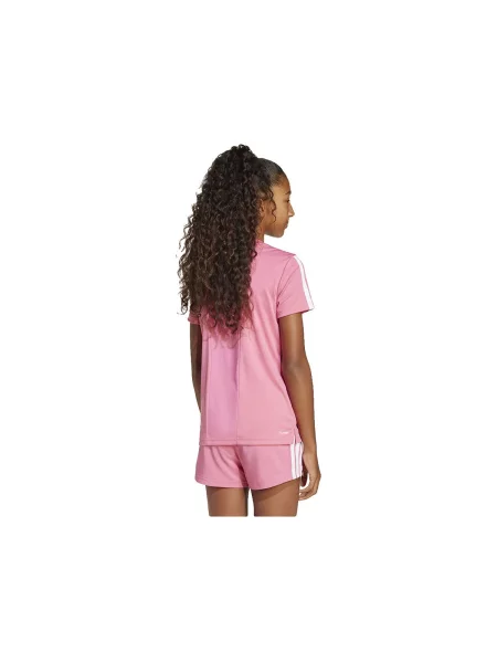 Sală de gimnastică tricou Adidas cu dungi roz