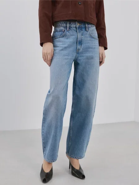 Джинси мом MANGO блакитний