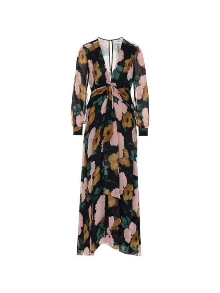 Rochie Rixo cu model floral cu imagine negru
