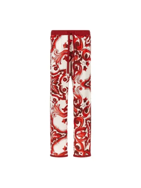 Spodnie Dolce And Gabbana czerwone