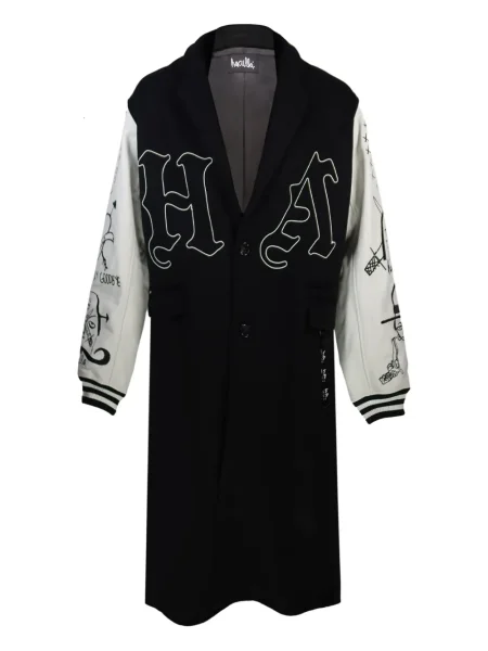 Palton Haculla cu broderie negru