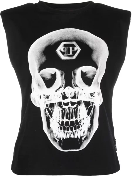 Top Philipp Plein cu imagine negru