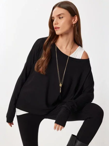 Happiness İstanbul Bluza Blusen' crna