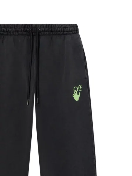 Pantaloni Off-white alergare alb