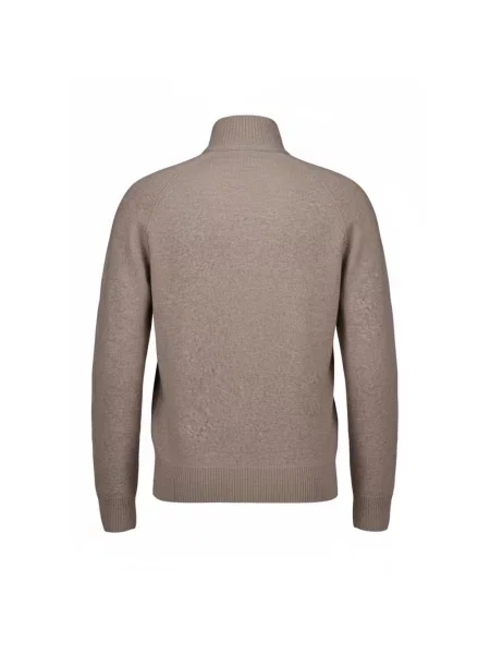 Sweter Genti wełniany brązowy