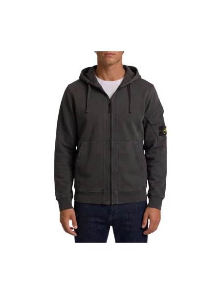 Bluza rozpinana Stone Island z kamieniami szara