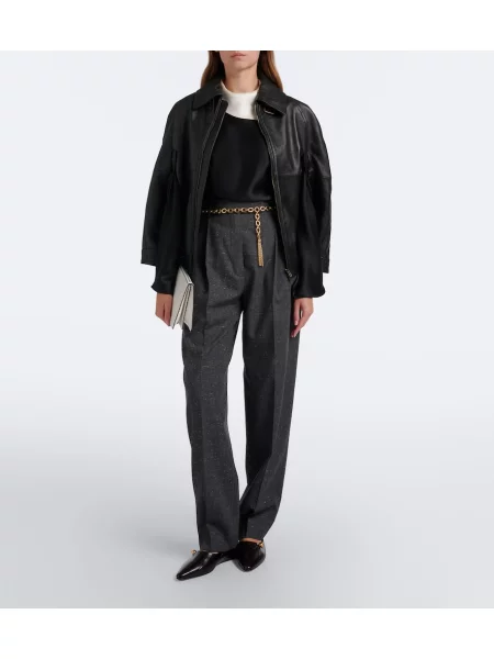 Geanta de piele 7 For All Mankind negru