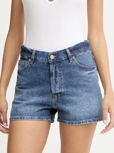Diesel pantaloni scurți pentru femei din denim DE-HELIOS albastru