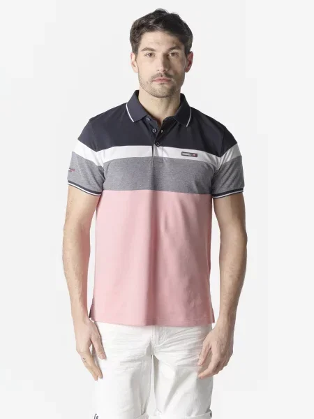 KOROSHI Tricou gri / roz / negru alb