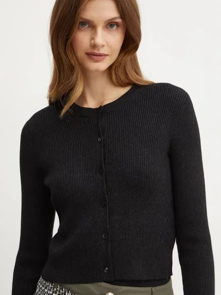 BOSS cardigan din amestec de lana light negru