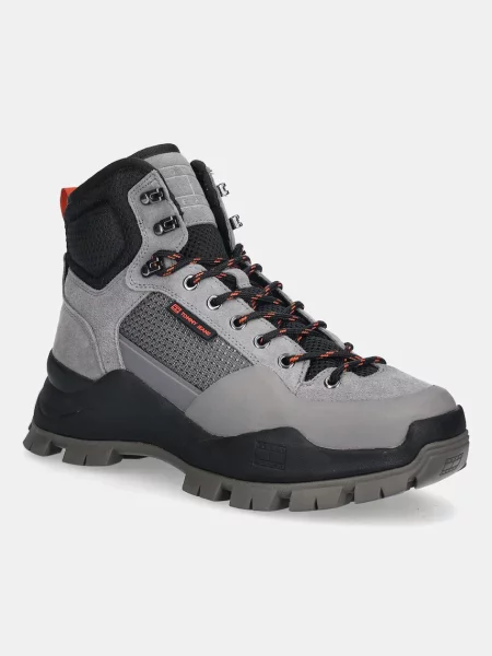Tommy Jeans Topánky TJM HYBRID BOOT sivá