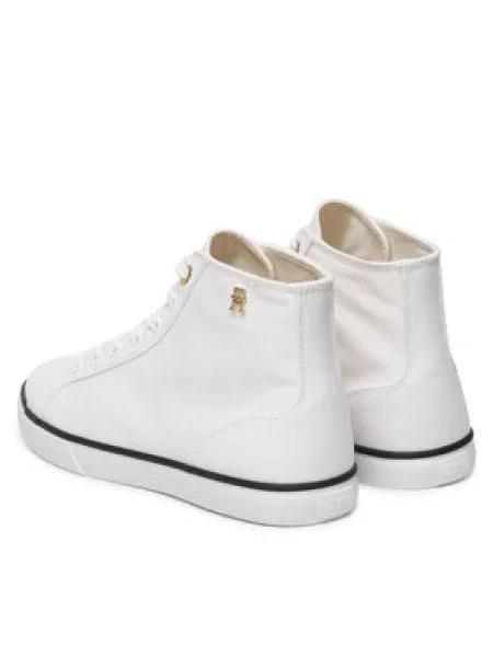 Tornacipő Tommy Hilfiger Th Chic Low Profile Mid Cut fehér