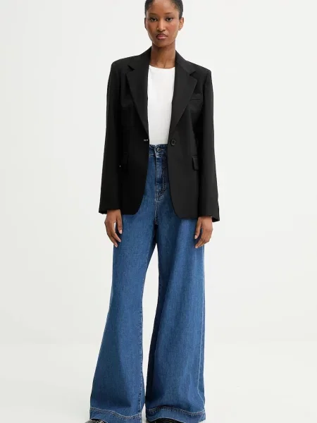 Weekend Max Mara Marynarka Lamine czarny