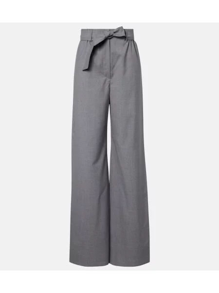 Pantaloni Max Mara de lână gri