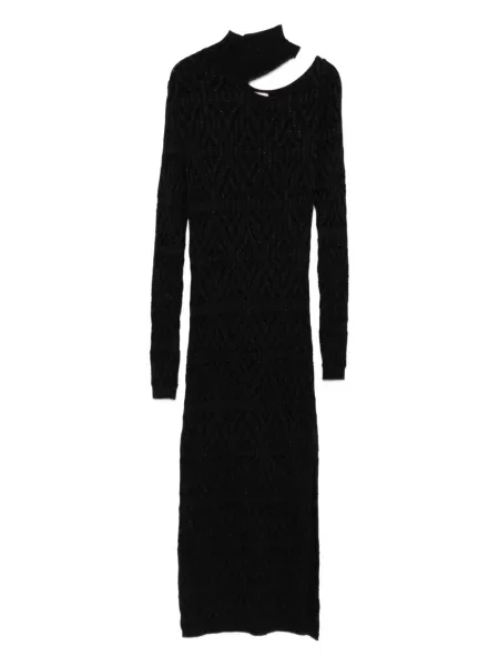 Rochie midi Akep tricotate până la genunchi de costum negru