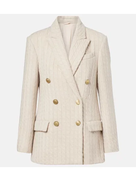 Sacou Brunello Cucinelli din cașmir bej