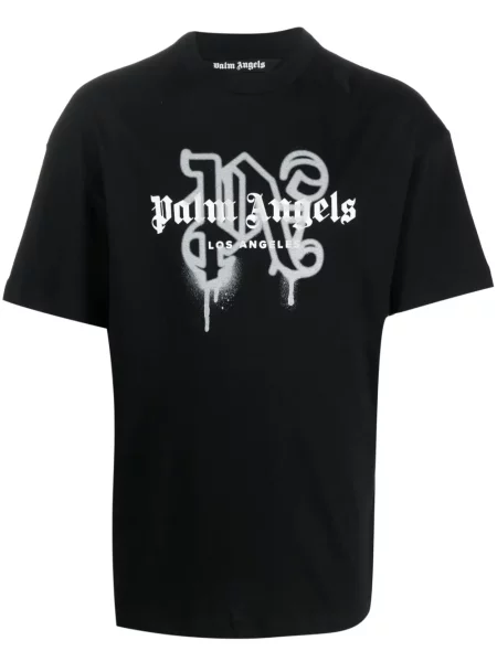 Tricou Palm Angels cu imagine negru