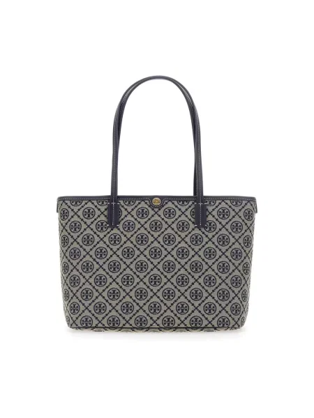 Shopperka Tory Burch niebieska