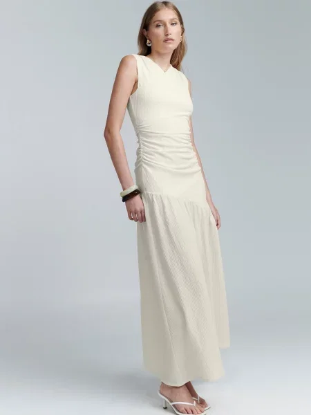 BWLDR Rochie Tia lână alb