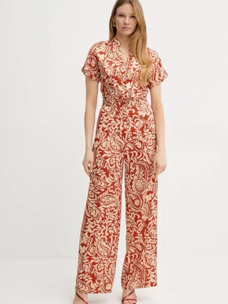 Liu Jo Kombinezony Kobieta Wielobarwność M Brązowe Stylowe Spodnie pomarańczowy