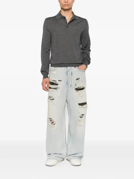 Lung tricou polo Dsquared2 gri