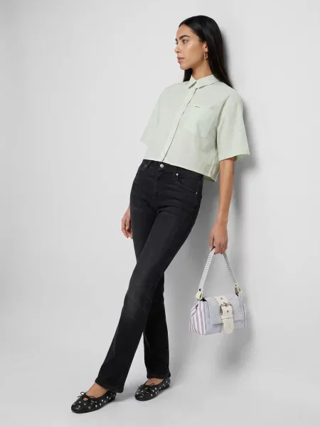 Blugi Levi's® cu talie înaltă negru