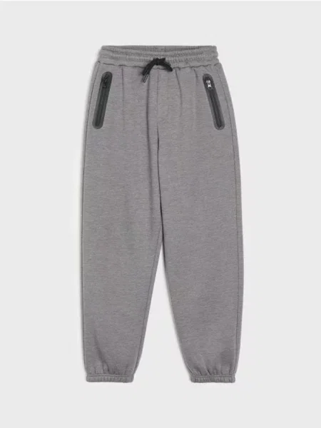 Sinsay Jogger kalhoty s bavlnou šedá