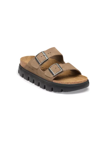 Klapki Birkenstock zamszowe chunky szare