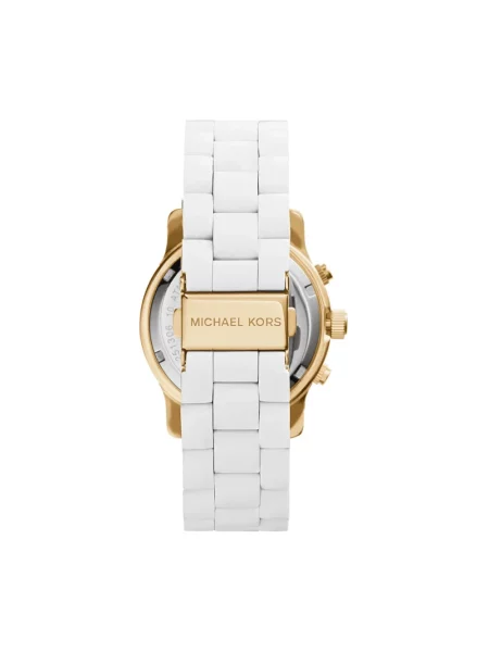 Lniany zegarek Michael Kors biały