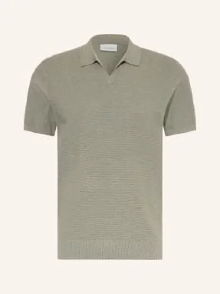 Profuomo Pletené Polo Tričko zelená