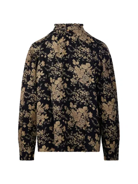 Bluză Antik Batik cu model floral cu imagine negru
