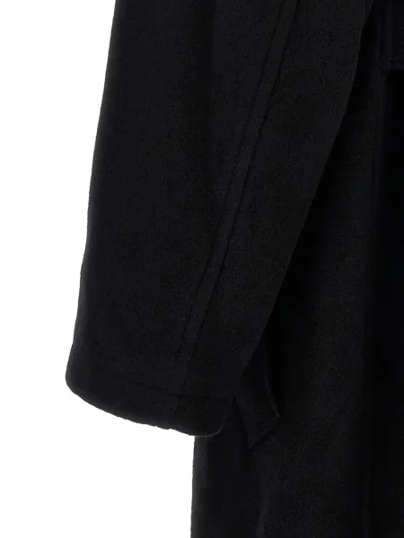 Palton Yohji Yamamoto cu glugă negru