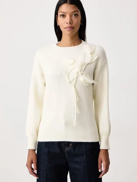 Twinset pulover pentru femei cu amestec de lână bej