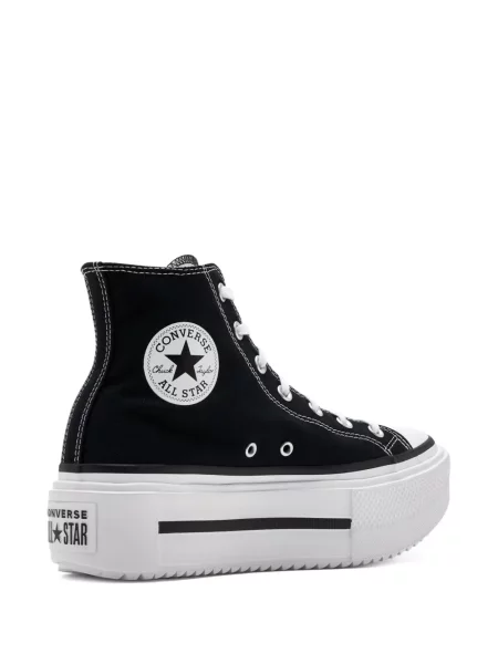 Sneakersy Converse do biegania na platformie srebrne