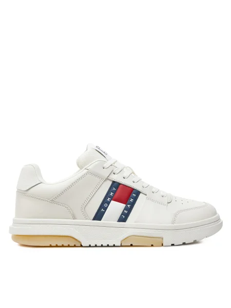 Bőr félcipo Tommy Jeans fehér