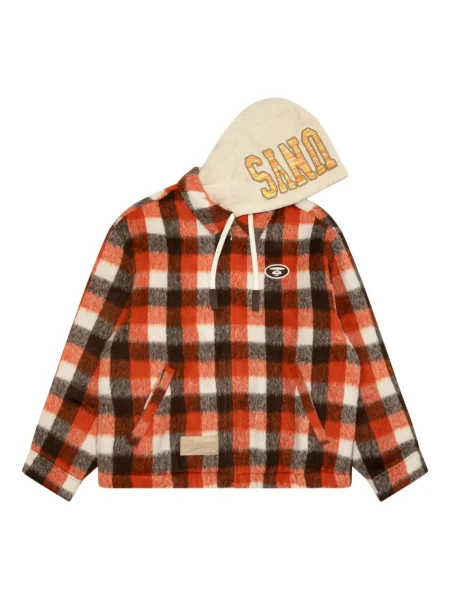 Карирано яке Aape By *a Bathing Ape® с качулка оранжево