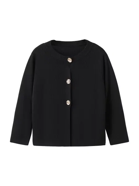 MANGO Geacă tricotată GOLDBOTA' negru