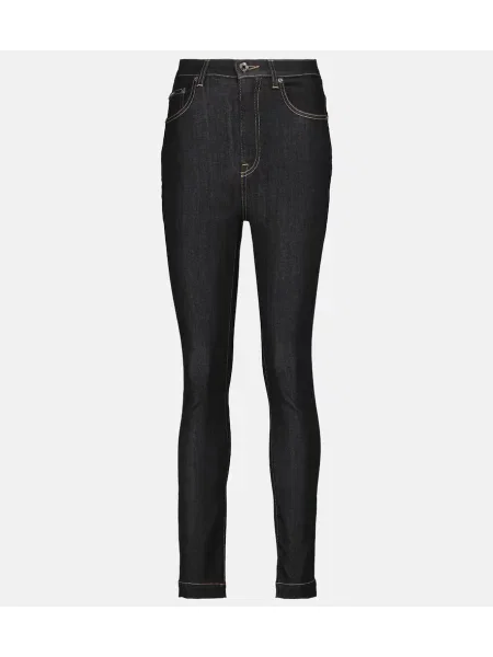 Skinny jeansy skinny Dolce&gabbana ze stretchu niebieskie