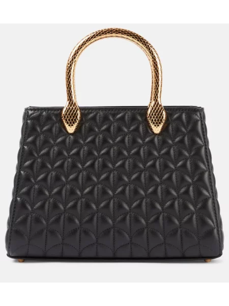 Geanta de piele Bvlgari din piele negru