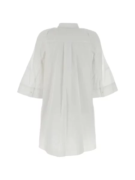 Rochie tip cămașă Sacai din poplin alb