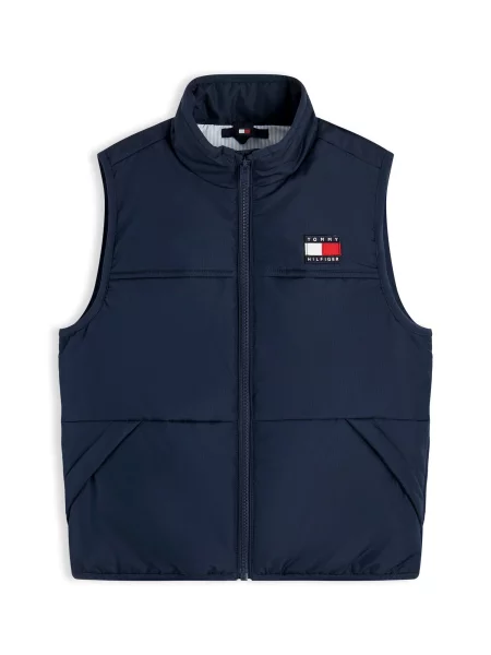 TOMMY HILFIGER Γιλέκο Ripstop μπλε μαρέν / κόκκινο λευκό