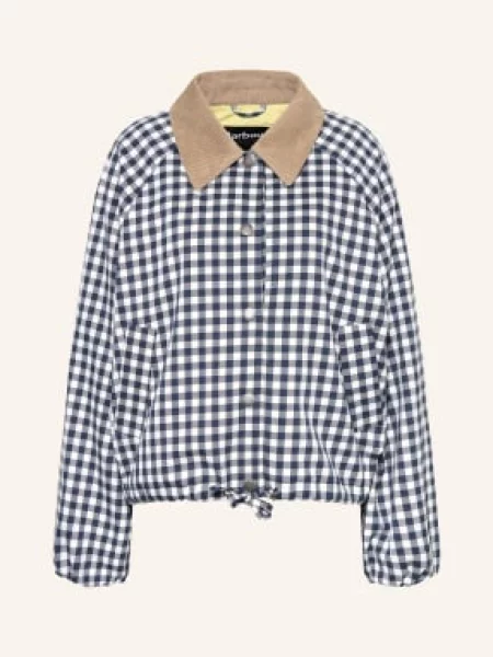 Barbour Sako tmavě modrá / světle hnědá bílá