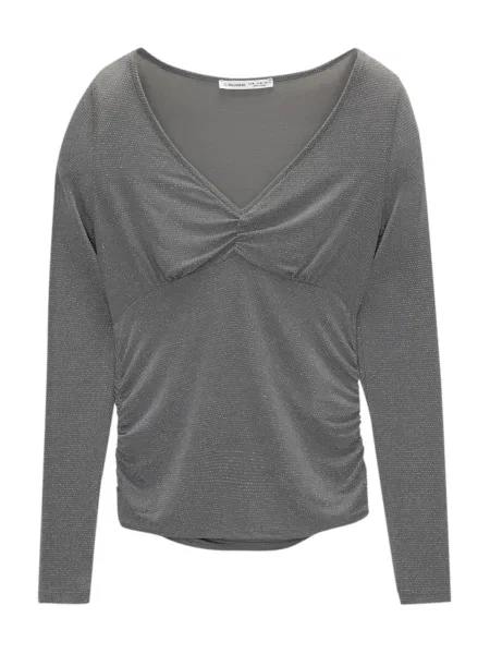 Pull&Bear Tričko kouřově modrá